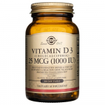 Solgar D3-vitamiin 25 mcg (1000 R&Uuml;) &ndash; 100 pehmet geeli