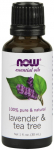 NOW FOODS 100% lavendli- ja teepuu&otilde;li (30 ml)