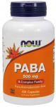 NOW FOODS PABA - para-aminobensoehape 500 mg (100 kapslit)