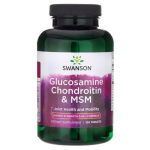 SWANSON Gl&uuml;koosamiin/kondroitiin/MSM 500/400/200 mg (120 tabletti).
