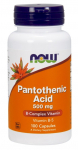 NOW Foods pantoteenhape, 500 mg - 100 kapslit
