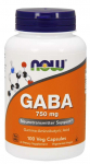 NOW FOODS GABA 750 mg (100 kapslit)