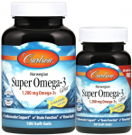 Carlson Labs Norwegian Super Omega-3 Gems, 1200mg - 100 + 30 kapslit