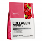 OSTROVIT kollageen + C-vitamiin - vaarika limonaadi maitse ja m&uuml;ndiga (400 g)