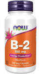 NOW Foods Vitamiin B-2 Riboflaviin, 100 mg - 100 kapslit
