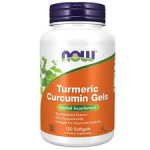 NOW FOODS kurkumi-kurkumiini geelid - kurkumi risoomiekstrakt 475 mg (120 kapslit).