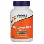 NOW FOODS Betaiin HCl 648 mg (120 kapslit)