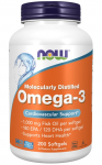 NOW FOODS Omega 3 - DHA 120 mg + EPA 180 mg (200 kapslit)