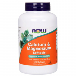 NOW FOODS Kaltsium, Magneesium, D3-vitamiin ja Tsink (120 kapslit)