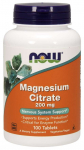 NOW FOODS magneesiumtsitraat 200 mg (100 tabletti).