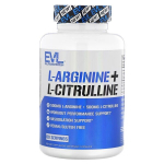 EVLution Nutrition L-arginiin + L-tsitrulliin, kapslid - 120 kapslit