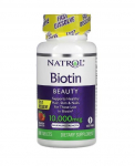 Natrol Biotin Fast Dissolve, 10000mcg (maasikas) - 60 tabletti