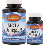 Carlson Labs MCT ja Omega-3 - 120 + 30 kapslit