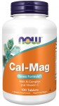 NOW FOODS Cal-Mag - kaltsium ja magneesium stressi vastu koos B-vitamiinidega (100 tabletti).