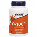 NOW FOODS C-vitamiin 1000 mg pikatoimeline (100 tabletti).