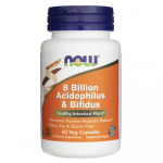 Now Foods Acidophilus ja Bifidus 8 miljardit CFU - 60 taimekapslit