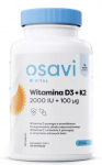 OSAVI Vitamiin D3 + K2, 2000 R&Uuml; + 100 mcg (120 kapslit).