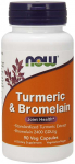 NOW FOODS Kurkum ja bromelaiin - kurkum 300 mg + bromelaiin 150 mg (90 kapslit).