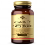 SOLGAR D3-vitamiin 1000 R&Uuml; 25 mcg (100 kapslit)