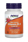 NOW Foods D3-vitamiin, 2000 R&Uuml; - 120 kapslit