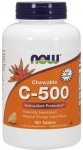 NOW Foods C-500 n&auml;rimistablett, apelsinimahl - 100 tabletti