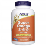 Now Foods Super Omega 3-6-9 1200 mg - 180 pehmet kapslit