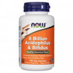 Now Foods Acidophilus ja Bifidus 8 miljardit CFU - 120 taimekapslit