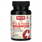 Jarrow Formulas met&uuml;&uuml;l B-12 5000 mcg ja met&uuml;&uuml;lfolaat 800 mcg, kirsimaitseline - 60 pastilli