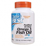 DOCTOR'S BEST puhastatud ja selge oomega-3 kala&otilde;li 1000 mg (120 kapslit)