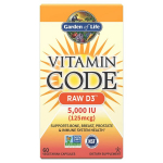 Garden of Life vitamiinkood toores D3, 5000 R&Uuml; - 60 kapslit