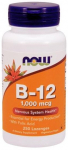 NOW Foods Vitamiin B-12 foolhappega, 1000mcg - 250 pastilli