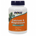 NOW FOODS Kaltsium ja magneesium 2:1 - kaltsium + magneesium (100 tabletti).