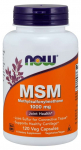 NOW FOODS V&auml;&auml;vel MSM - met&uuml;&uuml;lsulfon&uuml;&uuml;lmetaan 1000 mg (120 kapslit).