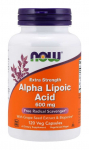 NOW FOODS ALA - alfa-lipoehape 600 mg + viinamarjaekstrakt + bioperiin (120 kapslit).