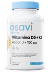 OSAVI Vitamiin D3 + K2, 4000 R&Uuml; + 150 mcg (120 kapslit).