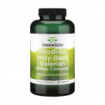 Swanson Rhodiola P&uuml;ha Basiiliku Palderjani Stress Complex - 180 kapslit