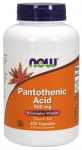 NOW Foods pantoteenhape, 500 mg - 250 kapslit