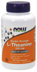 NOW FOODS topelttugevusega L-teaniin 200 mg - L-teaniin 200 mg (120 kapslit).