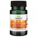 Swanson P-5-P (p&uuml;ridoksaal-5-fosfaat) koens&uuml;meeritud vitamiin B6, 40 mg - 60 kapslit