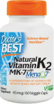Doctor's Best looduslik K2 MK7-vitamiin koos MenaQ7-ga, 45mcg - 60 kapslit
