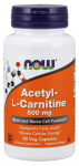 NOW FOODS atset&uuml;&uuml;l-L-karnitiinvesinikkloriid 500 mg (50 kapslit)