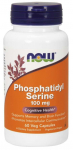 NOW FOODS Fosfatid&uuml;&uuml;lseriin - fosfatid&uuml;&uuml;lseriin 100 mg (60 kapslit).