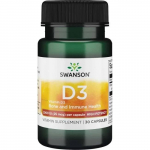 SWANSON D3-vitamiin 1000 R&Uuml; (30 kapslit)