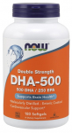 NOW Foods DHA-500, 500 DHA / 250 EPA - 180 kapslit