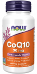 NOW FOODS koens&uuml;&uuml;m Q10 30 mg (60 kapslit)