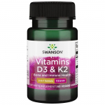 Swansoni vitamiinid D3 ja K2, 50mcg ja 75mcg - 60 kapslit