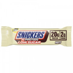 "Snickers White Hi-Protein Low Sugar", proteiinibatoon, karamell ja maap&auml;hkliv&otilde;i - 57 g