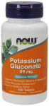 NOW Foods kaaliumgl&uuml;konaat, 99 mg - 100 tabletti