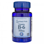 Puritan's Pride vitamiin B-6 (p&uuml;ridoksiinvesinikkloriid) 50 mg - 100 tabletti