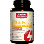 Jarrow Formulas met&uuml;&uuml;l B-12 ja met&uuml;&uuml;lfolaat, sidrun - 100 n&auml;rimistabletti